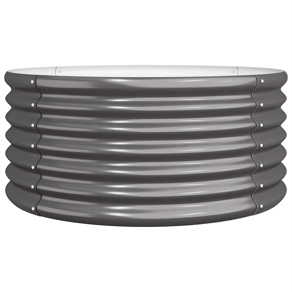 Garden Planter Galvanised Steel 80x80x36 cm Anthracite