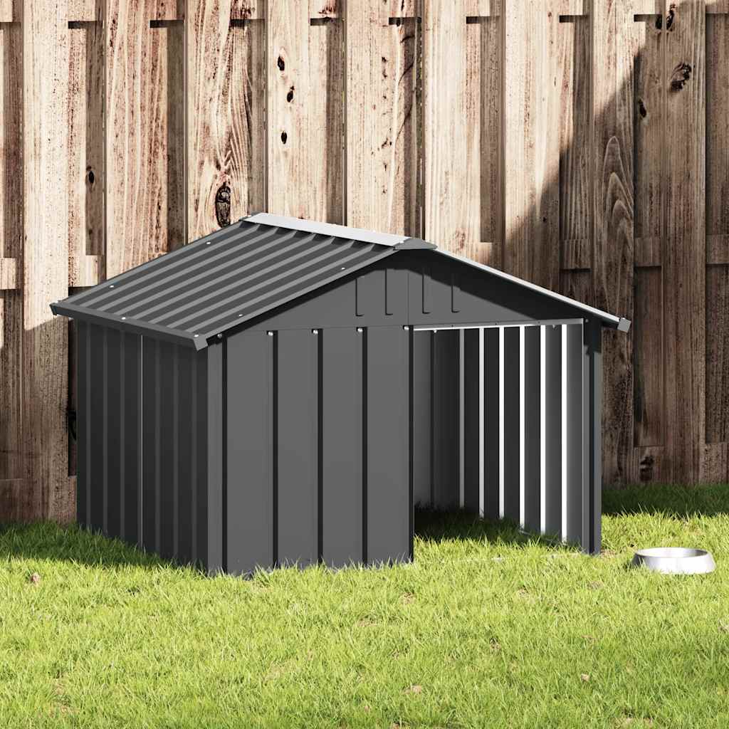 Dog House Anthracite 116.5x103x81.5 cm Galvanised Steel