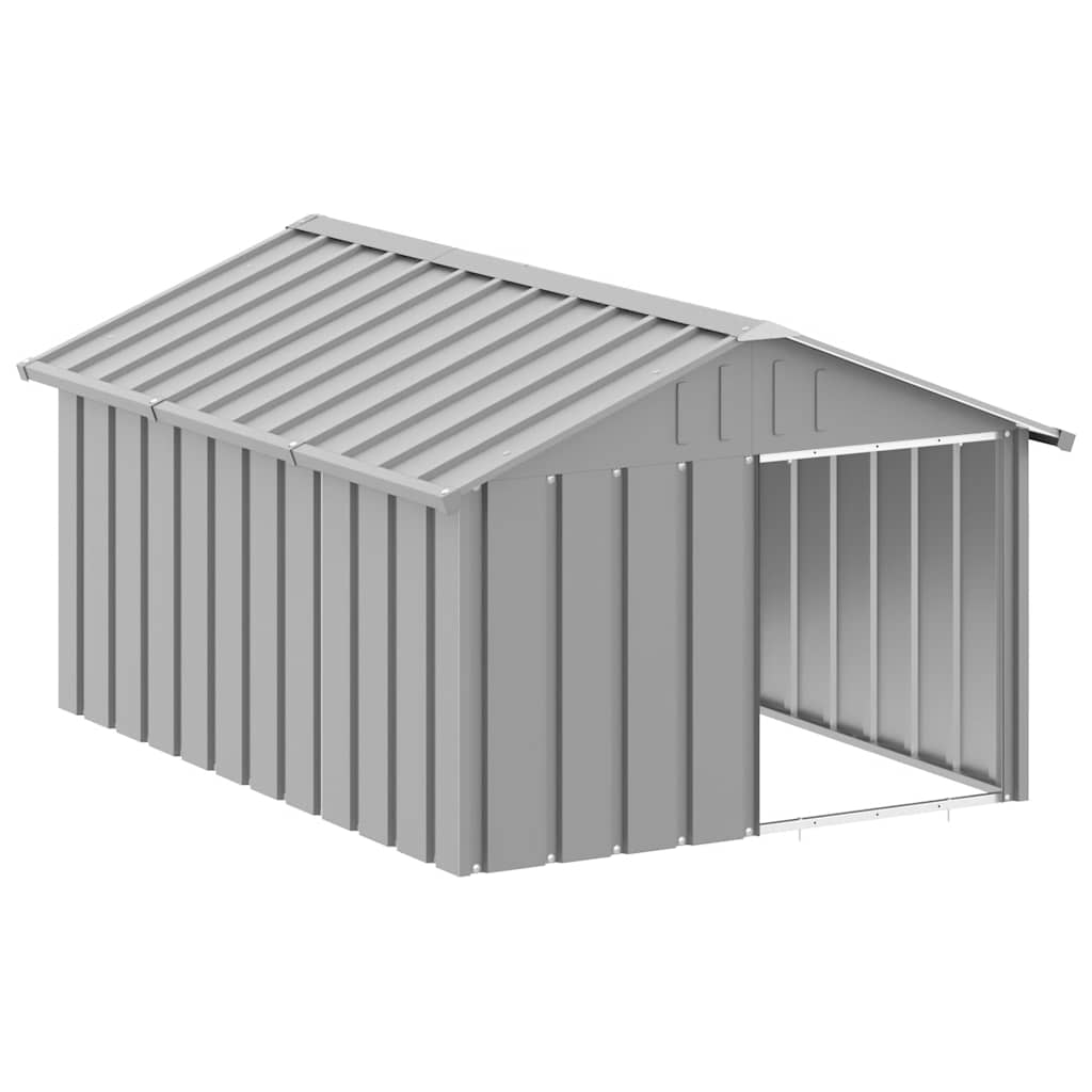 Dog House Grey 116.5x153x81.5 cm Galvanised Steel