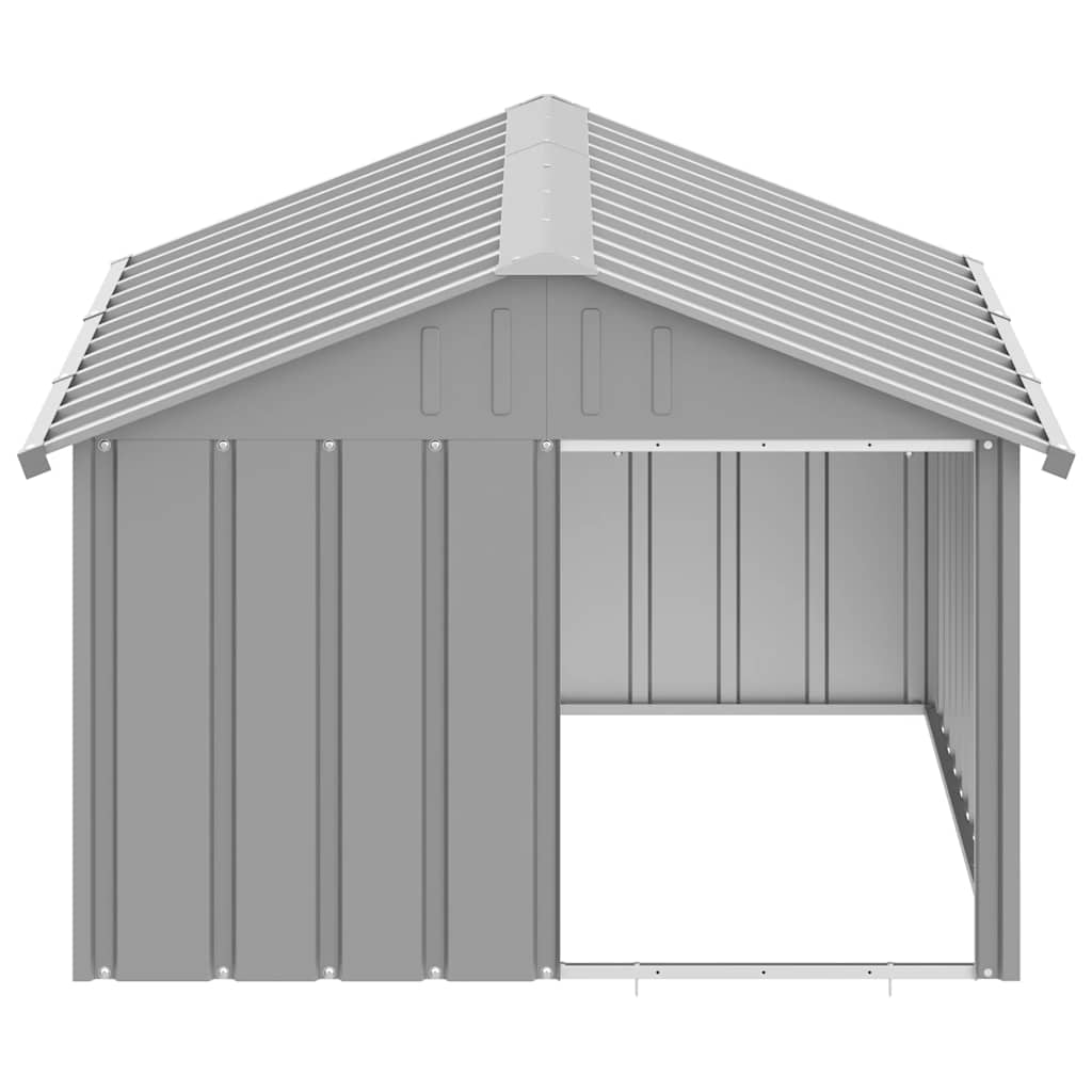 Dog House Grey 116.5x153x81.5 cm Galvanised Steel