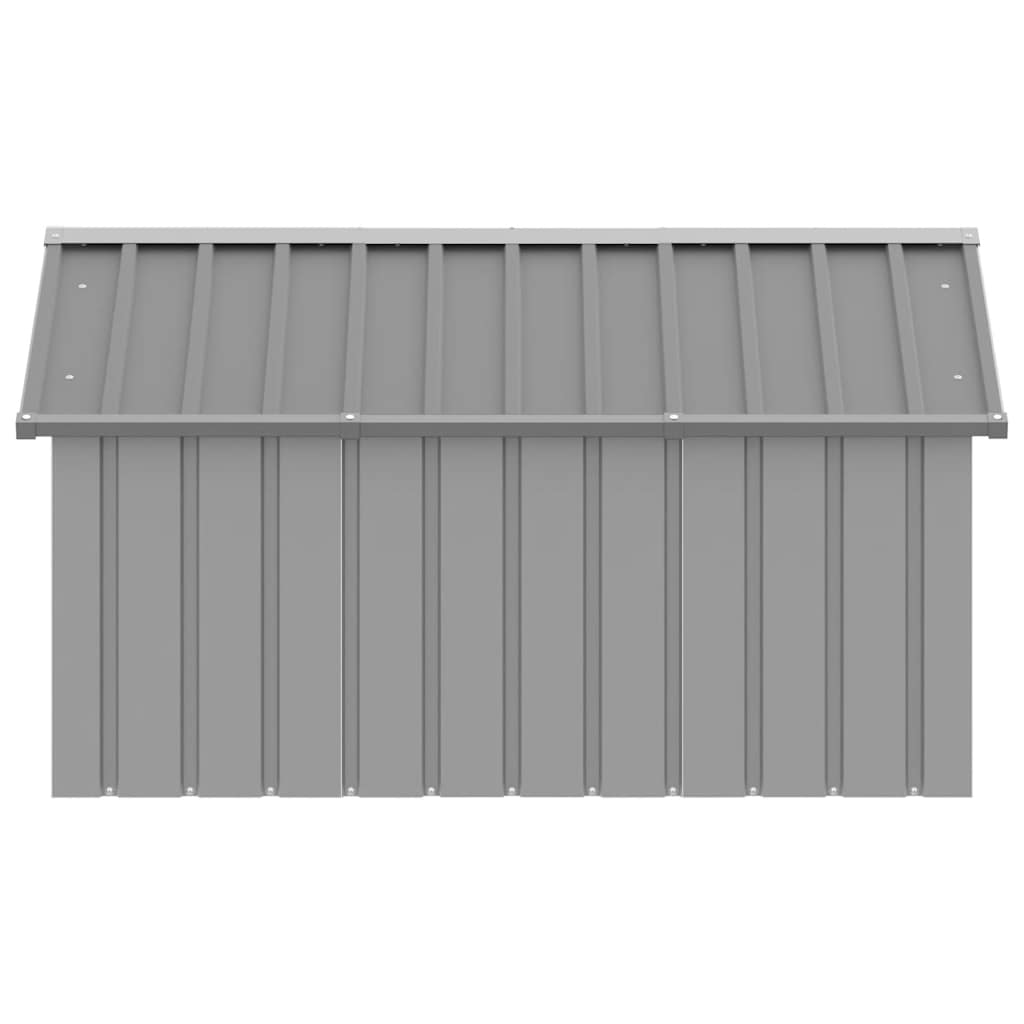 Dog House Grey 116.5x153x81.5 cm Galvanised Steel