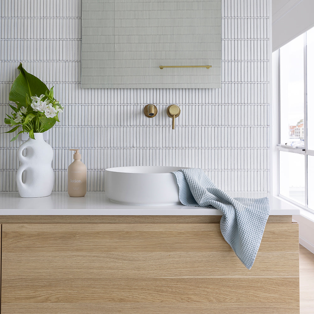 Bambury Waffle Hand Towel - Cloud