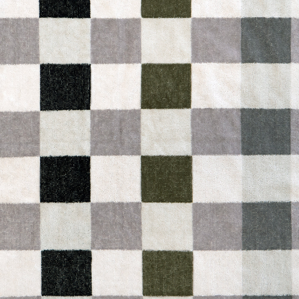 Bambury Jacquard Beach Blanket - Truffle Check