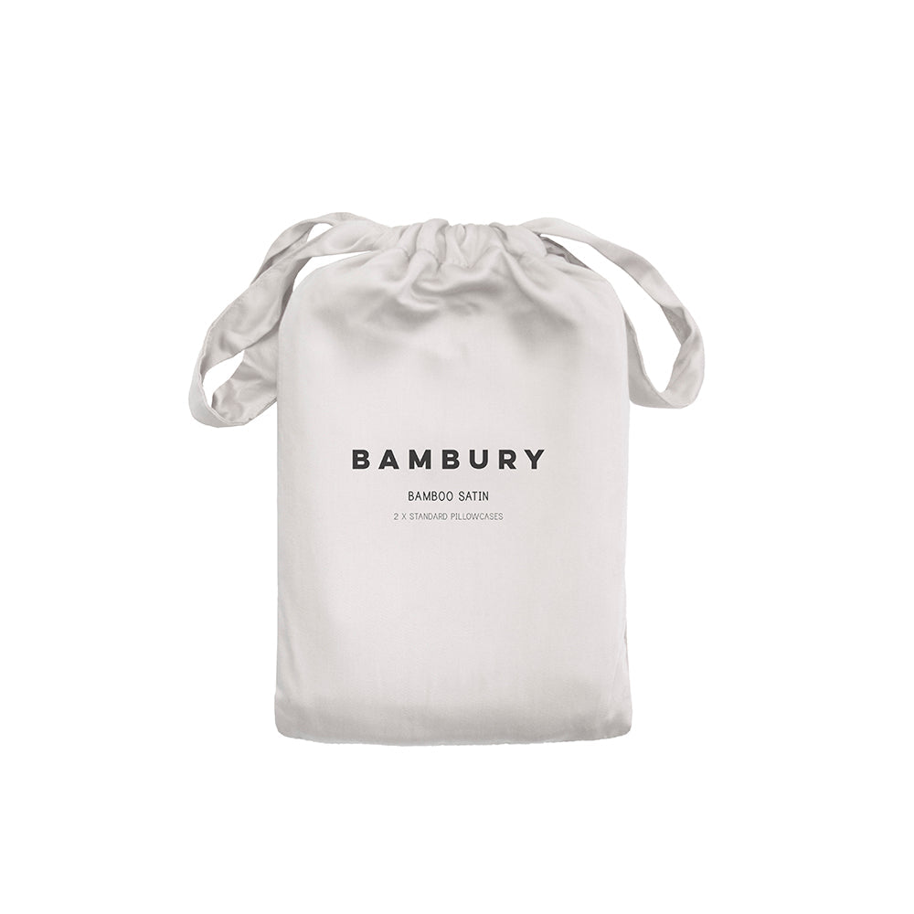 Bambury Bamboo Satin Pillowcases - White