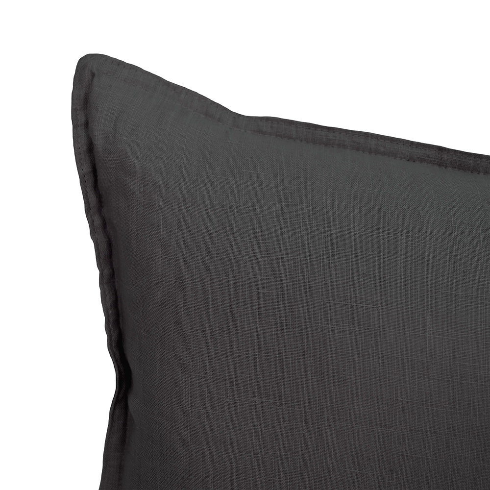 Bambury Linen Square Cushion - Charcoal
