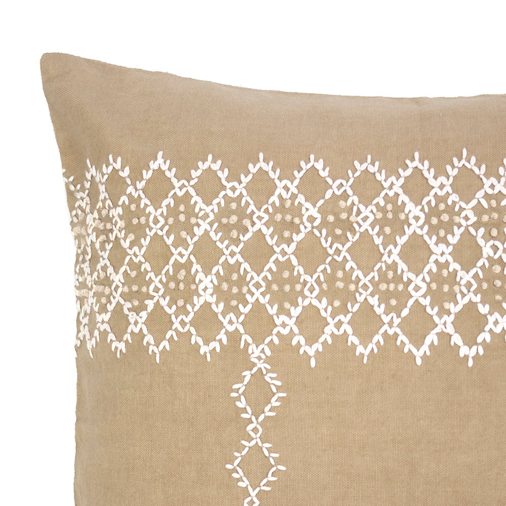Bambury Marion Square Cushion - Latte