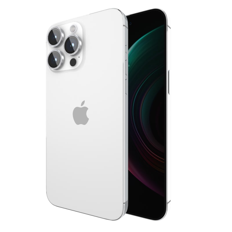 Case-Mate Aluminum Lens Protector for iPhone 15 & 16 Series – Black & Twinkle