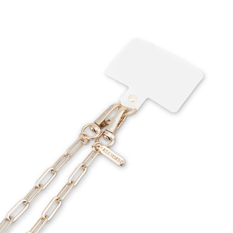 Case-Mate Phone Crossbody – Taupe Rope & Gold Chain