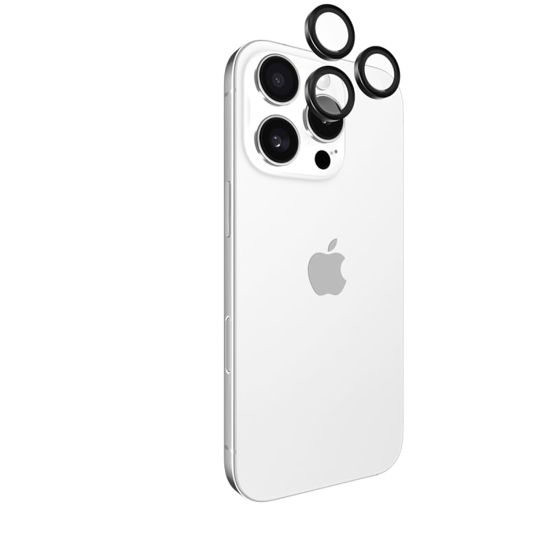 Case-Mate Aluminum Lens Protector for iPhone 15 & 16 Series – Black & Twinkle