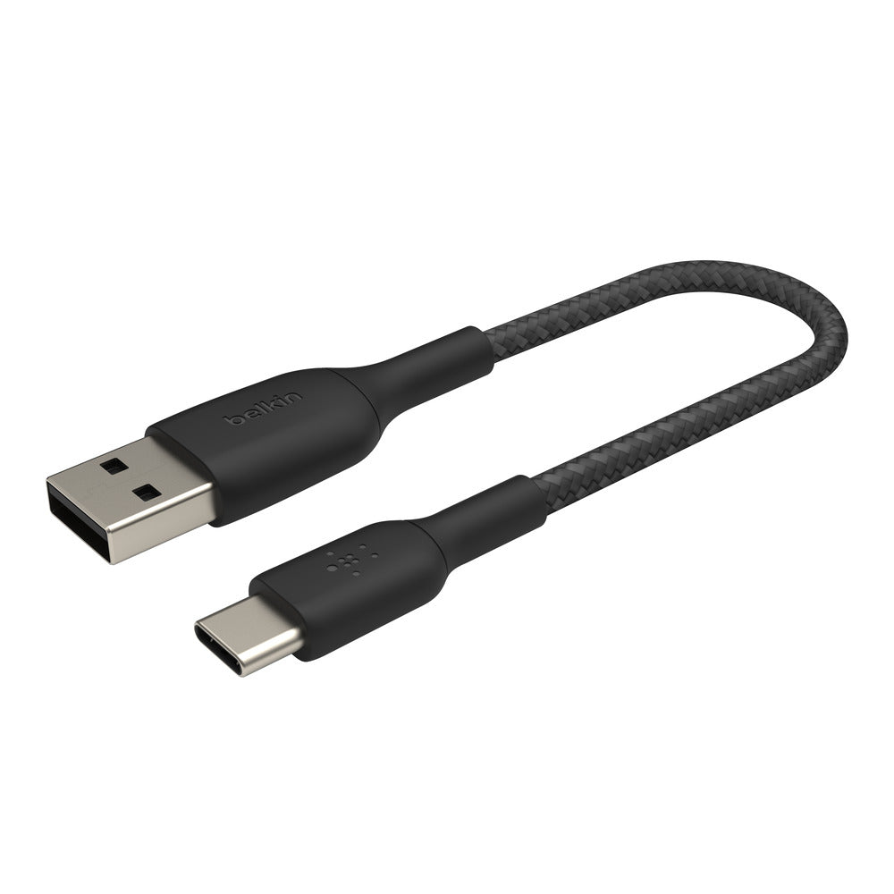 Belkin BoostCharge USB-A to USB-C Braided Cable 0.15m BlackUniversally compatible - Black
