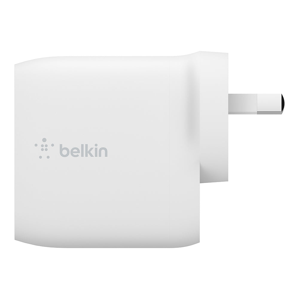 Belkin 24W Dual Wall Charger and USB-A to USB-C CableUniversally compatible - White