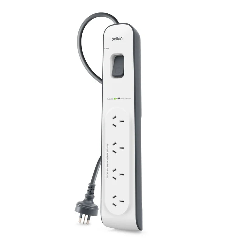 Belkin 2.4 Amp 4-Outlet with 2 USB Ports Surge Board Universally compatible - White