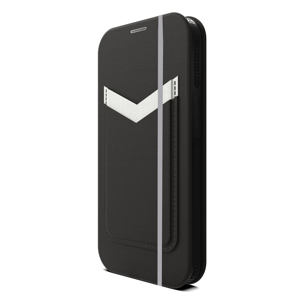 EFM Miami Leather Wallet Case with D3O for iPhone 13 Pro Max – Smoke Black