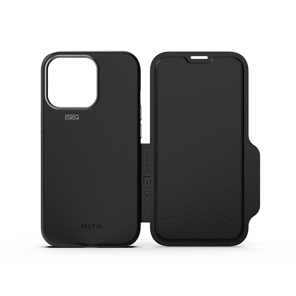EFM Monaco Leather Wallet Case with D3O 5G Signal Plus for iPhone 13 Pro