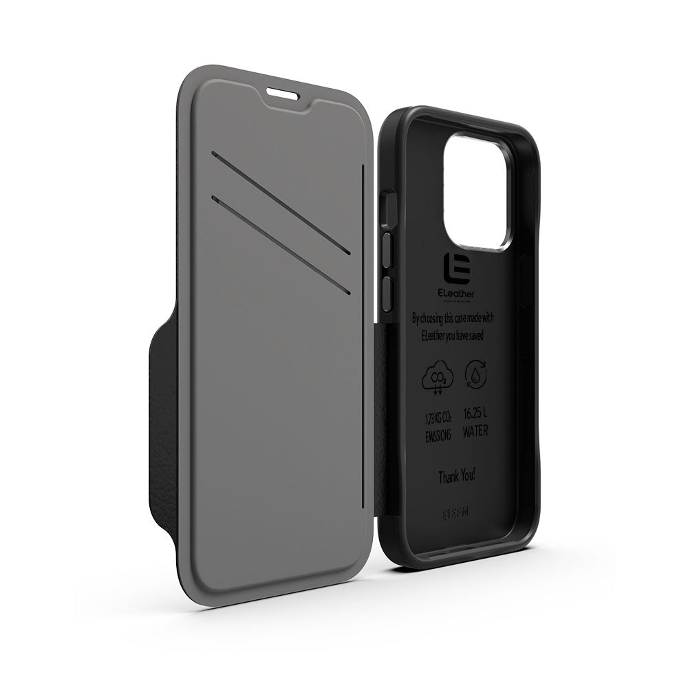 EFM Monaco Leather Wallet Case with D3O 5G Signal Plus for iPhone 13 Pro