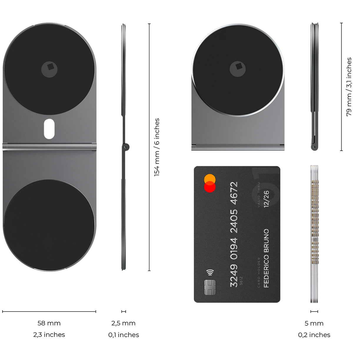 Rollingsq EDGE Pro Full Kit MagSafe Modular Kit Includes 15W Wireless Charger and Light