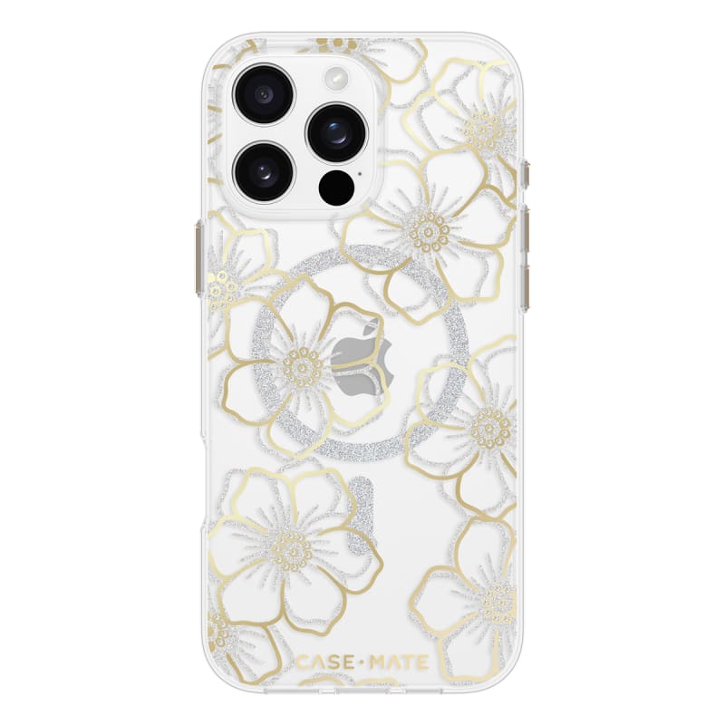 Case-Mate Floral Gems MagSafe Case-For iPhone-Gold