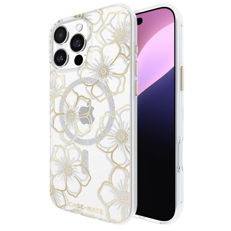 Case-Mate Floral Gems MagSafe Case-For iPhone-Gold