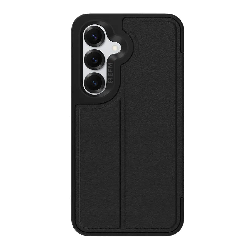 EFM Monaco Vegan Leather Wallet Case with D3O Bio for Samsung Galaxy S25+