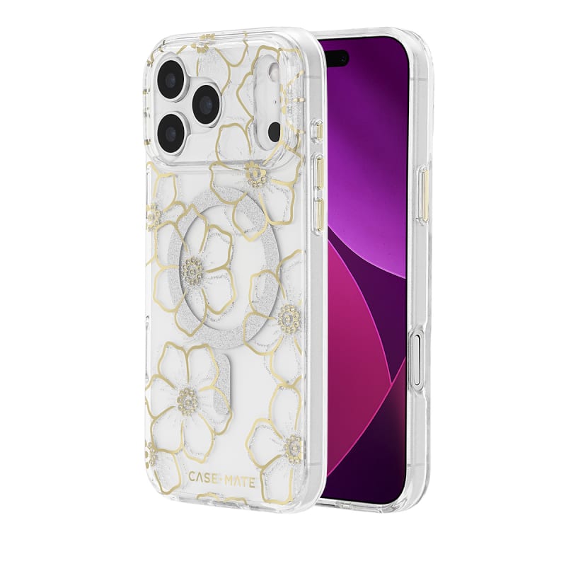 Case-Mate Floral Gems MagSafe Case-For iPhone-Gold
