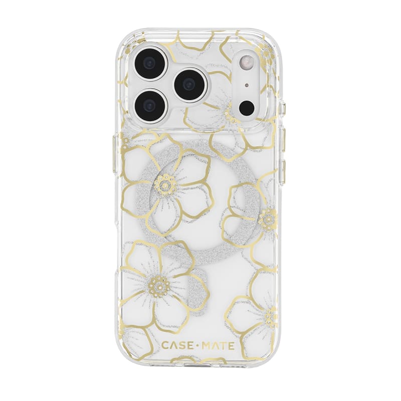 Case-Mate Floral Gems MagSafe Case-For iPhone-Gold