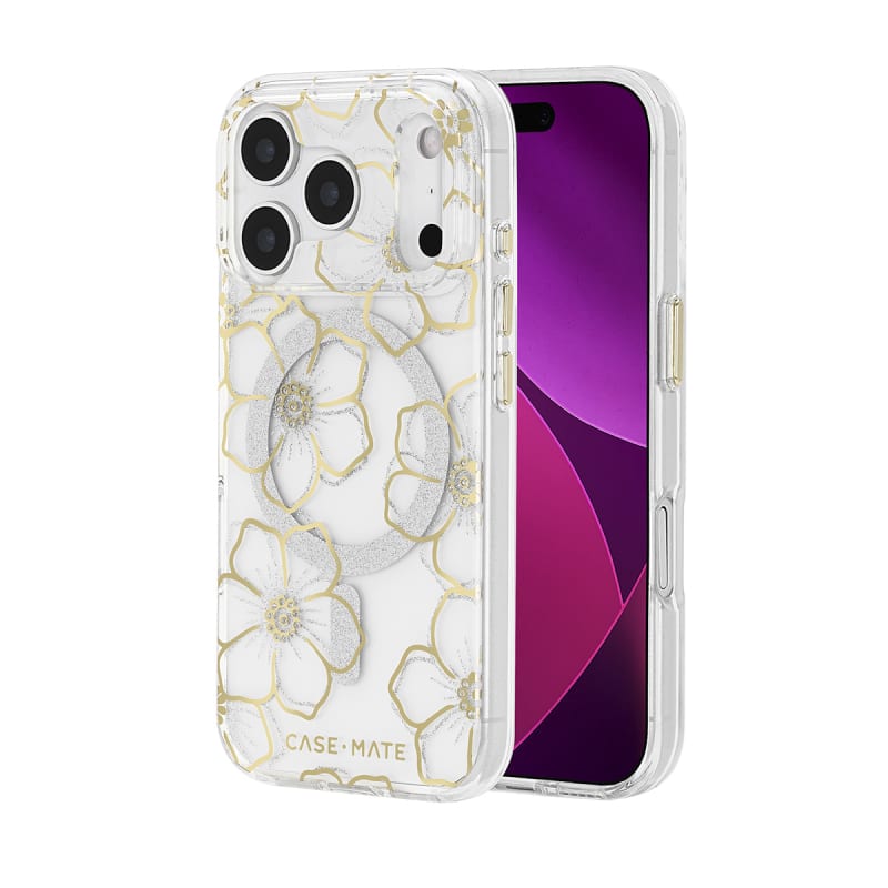Case-Mate Floral Gems MagSafe Case-For iPhone-Gold