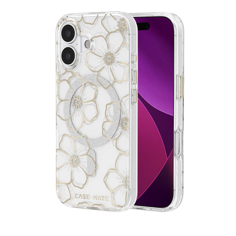 Case-Mate Floral Gems MagSafe Case-For iPhone-Gold