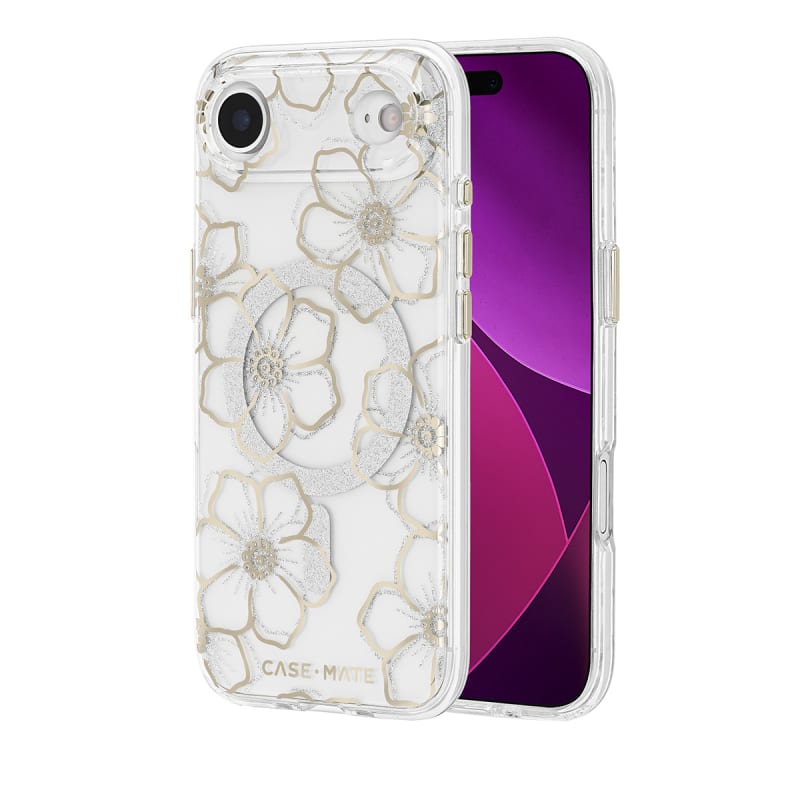 Case-Mate Floral Gems MagSafe Case-For iPhone-Gold