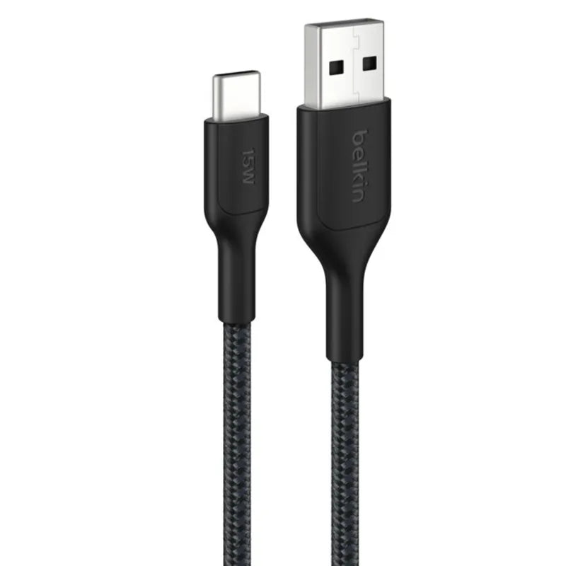 Belkin Boost Charge Pro USB-A to C - Braided Cable - 1m Universally compatible - Black