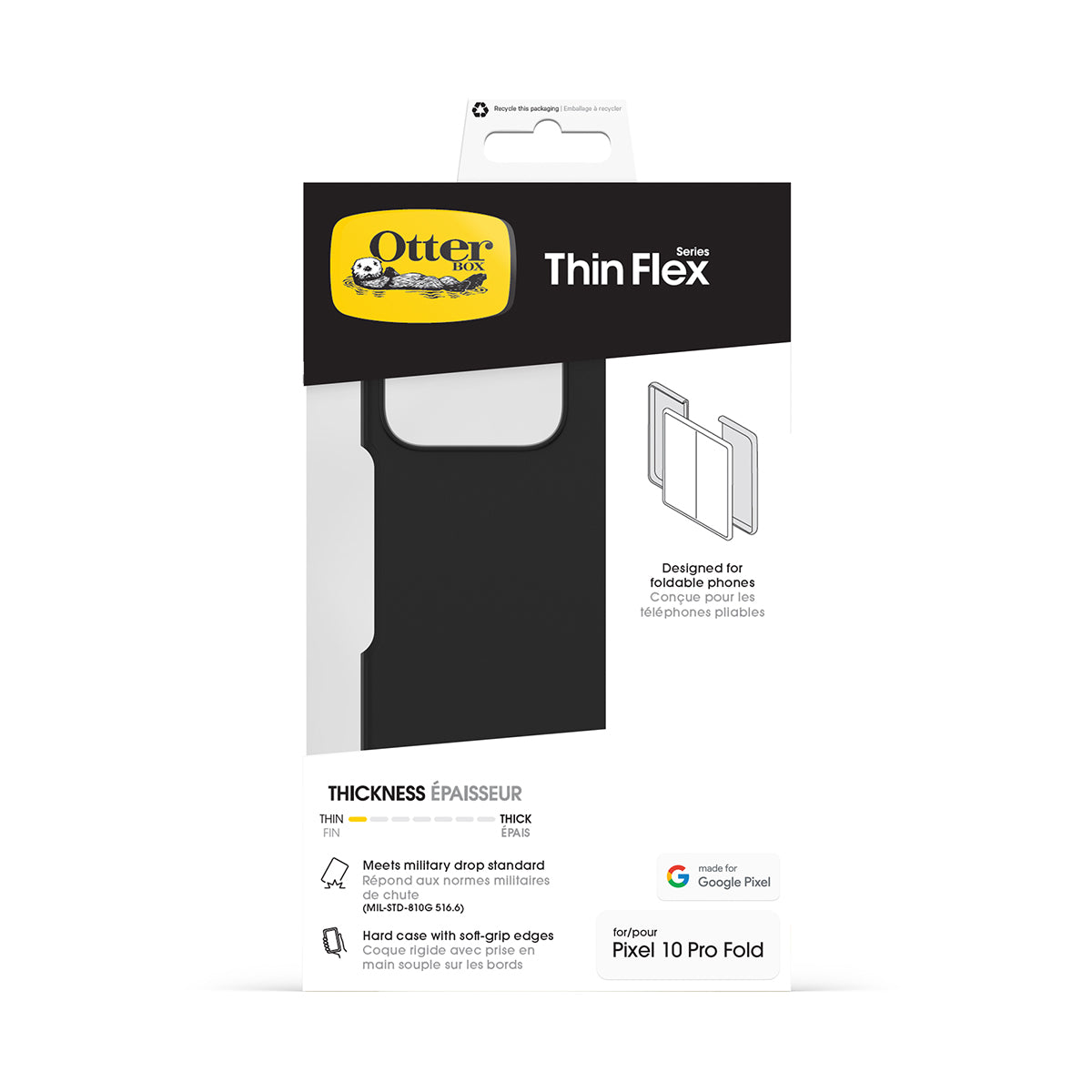 OtterBox Thin Flex Case w/Magnets For Google Pixel 10 Fold - Black