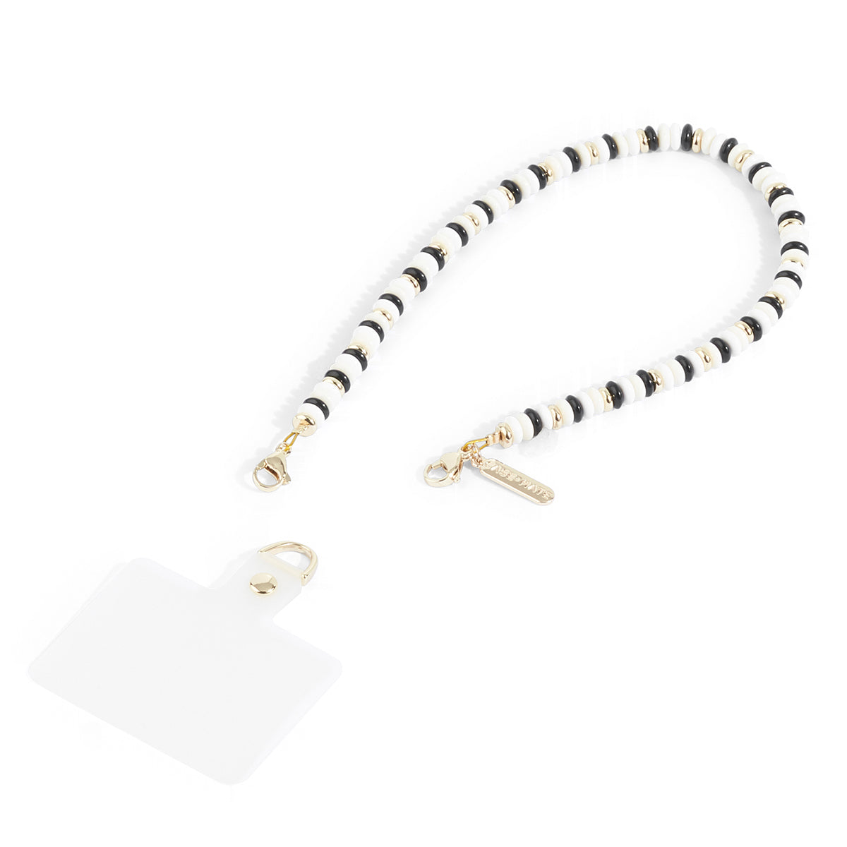 Case-Mate Anchor Card Phone Charm Beaded Ivory and Onyx