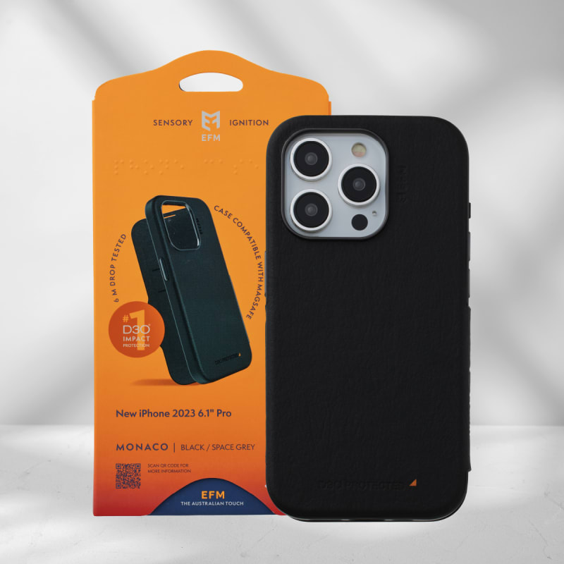 EFM Monaco Wallet Case Armour with D3O 5G Signal Plus for iPhone 15 Series