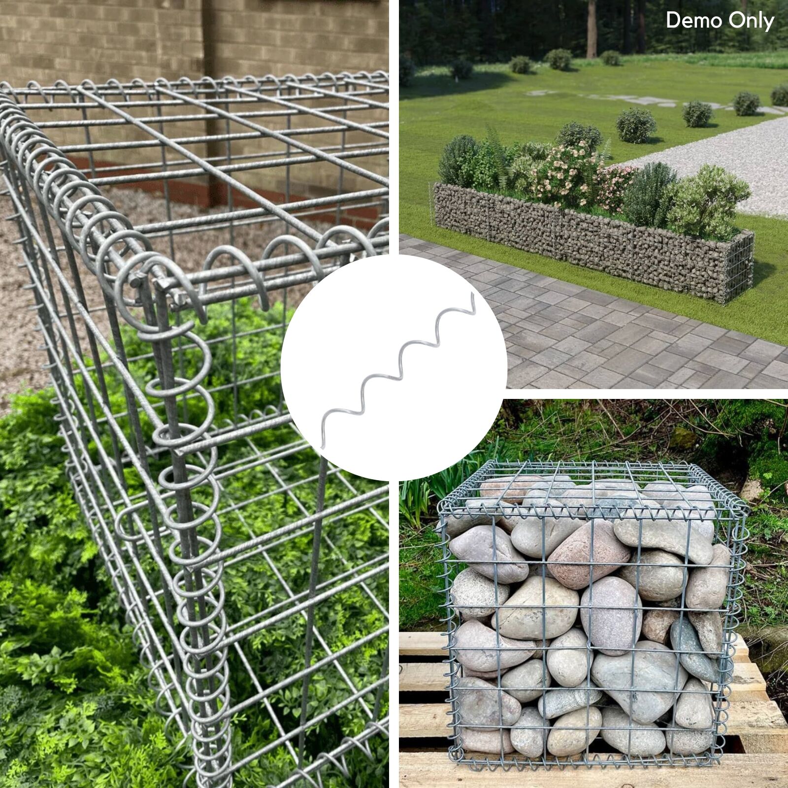 Gabion Spirals 24 pcs Galvanised Steel 100 cm