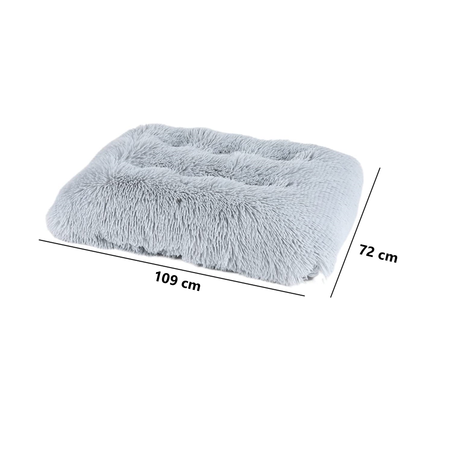 PupLily Plush Pet Mat – Soft, Non-Slip Crate Bed for Dogs & Cats, Grey