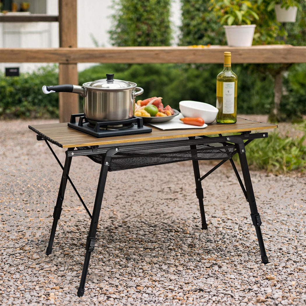 Levede Folding Camping Table Portable Aluminium BBQ Desk Rollup Picnic Outdoor-2050056781962547206