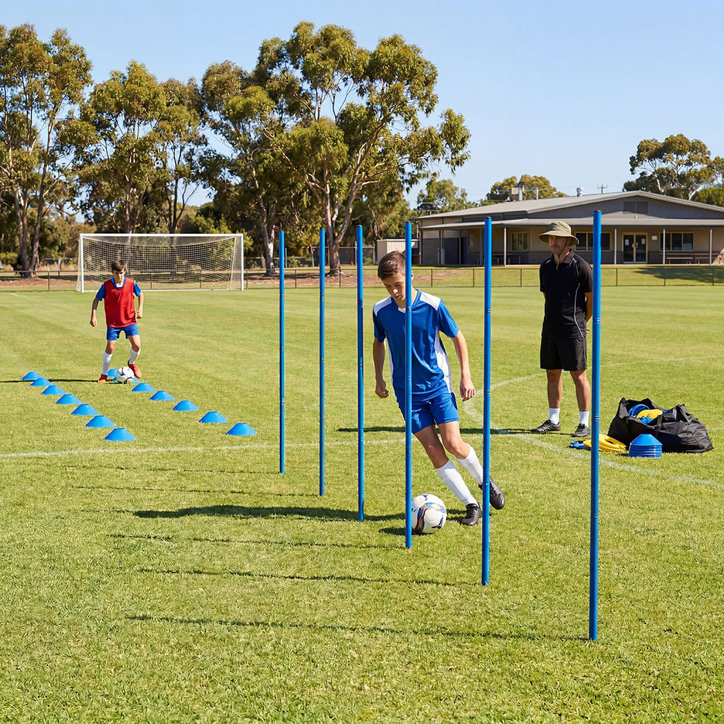 Centra Soccer Agility Training Poles Set Includes 6 Agility Poles Agility Ladder-2050059020542283782