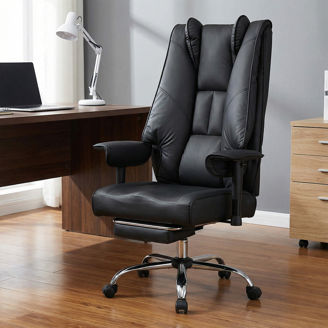 Levede Heavy Duty Office Chair Tall PU Leather High Back Computer Work Seat-2065254304528338951