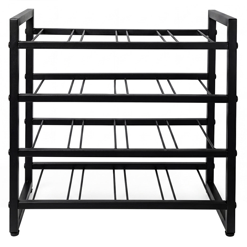 Levede Wine Rack 16 Bottle 4-Tier Metal Display Storage Organizer Adjustable Bar-2061251872504811527