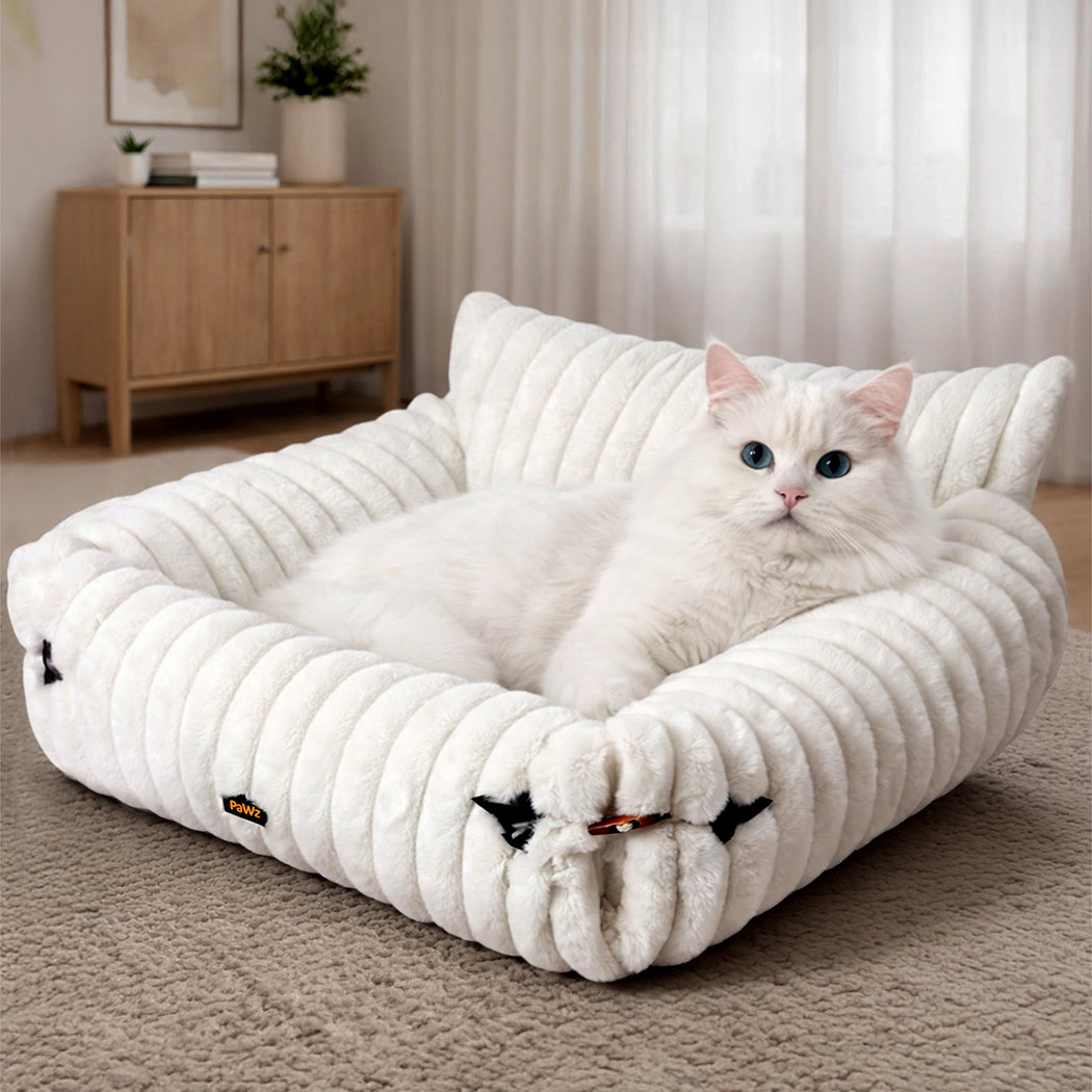Pawz Cat Bed Extended Soft Plush Lounge Sofa Couch Pet Small Dog Removable Cover-2065254304725471239