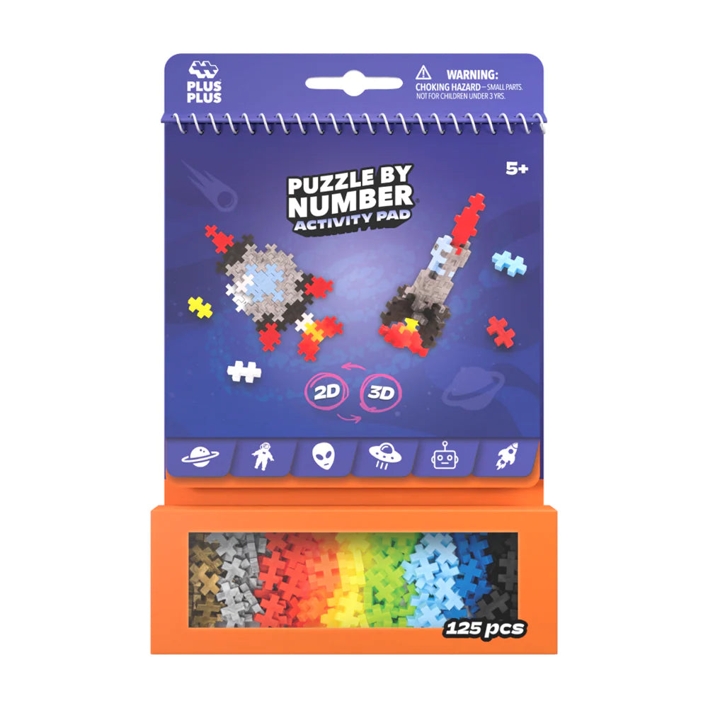 Plus-Plus - Activity Pad - Puzzle by Number - Space