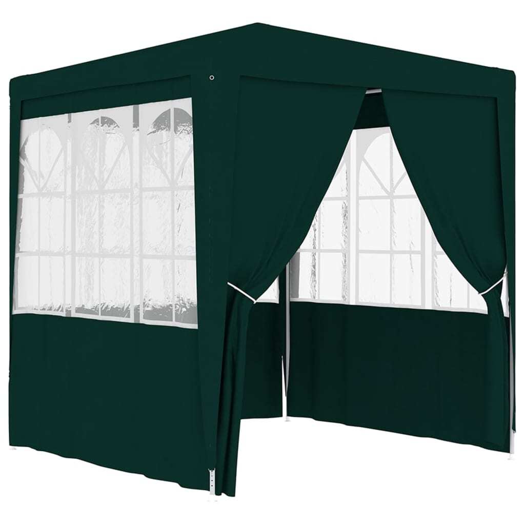 Professional Party Tent with Side Walls 2x2 m Green 90 g/m