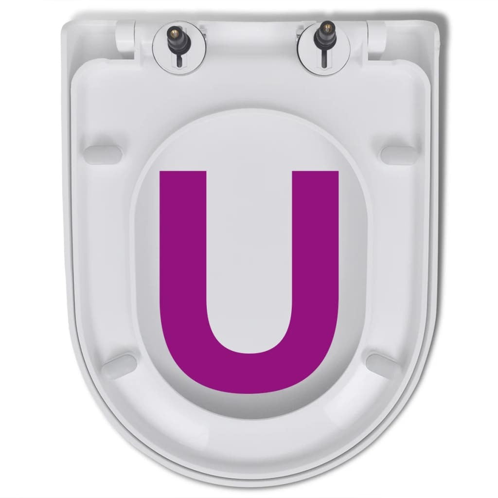 Soft-close Toilet Seat with Quick-release Design White Square