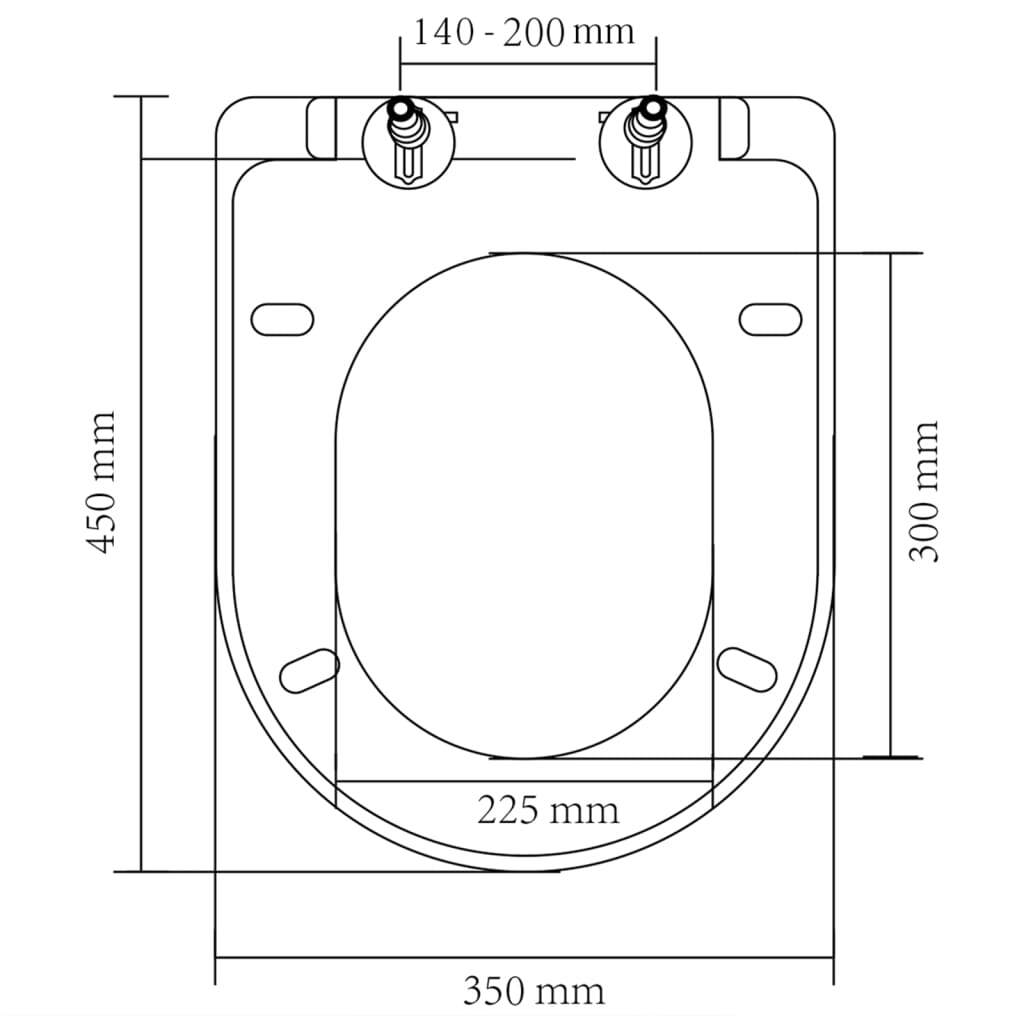 Soft-close Toilet Seat with Quick-release Design White Square