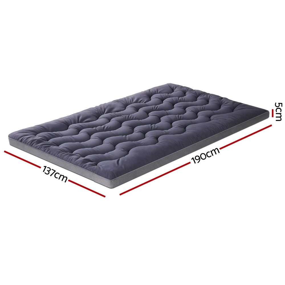 Giselle 5cm Mattress Topper Pillowtop toppers Bamboo Charcoal Double