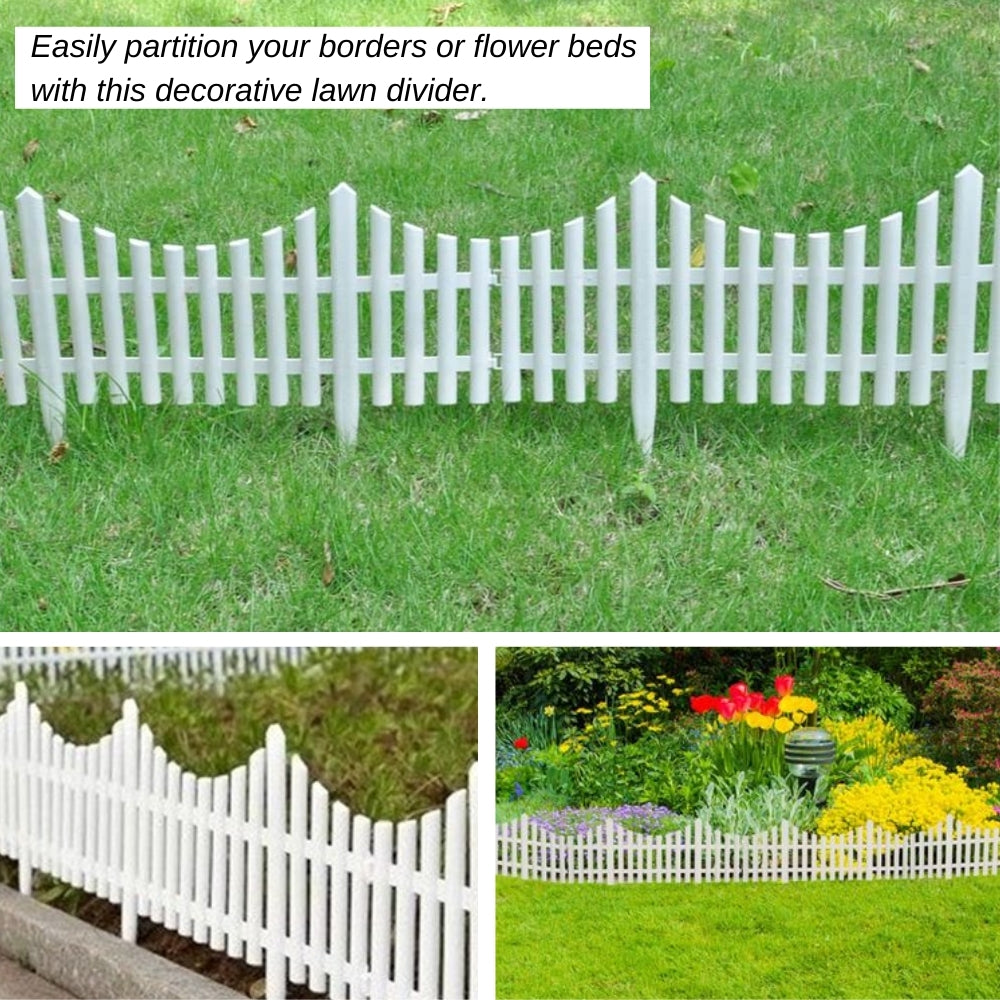 White Lawn Divider 17 pcs / 10 m