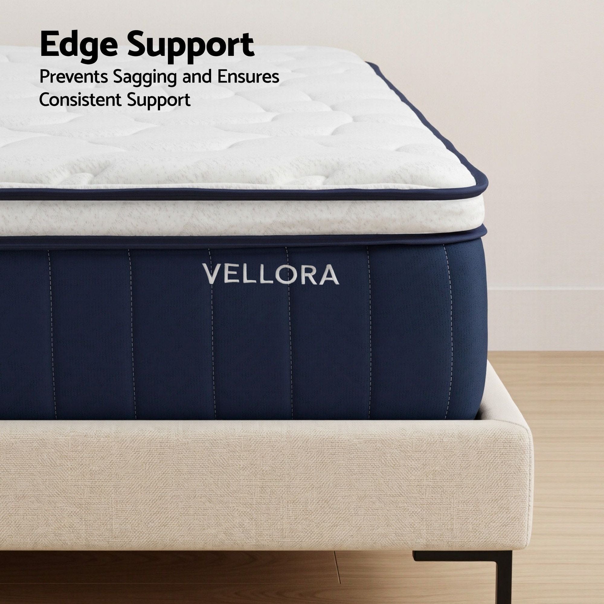 RoomSense Single Mattress , 30cm Medium Firm Hybrid Mattress with Latex Lumbar Support for Back Pain Relief