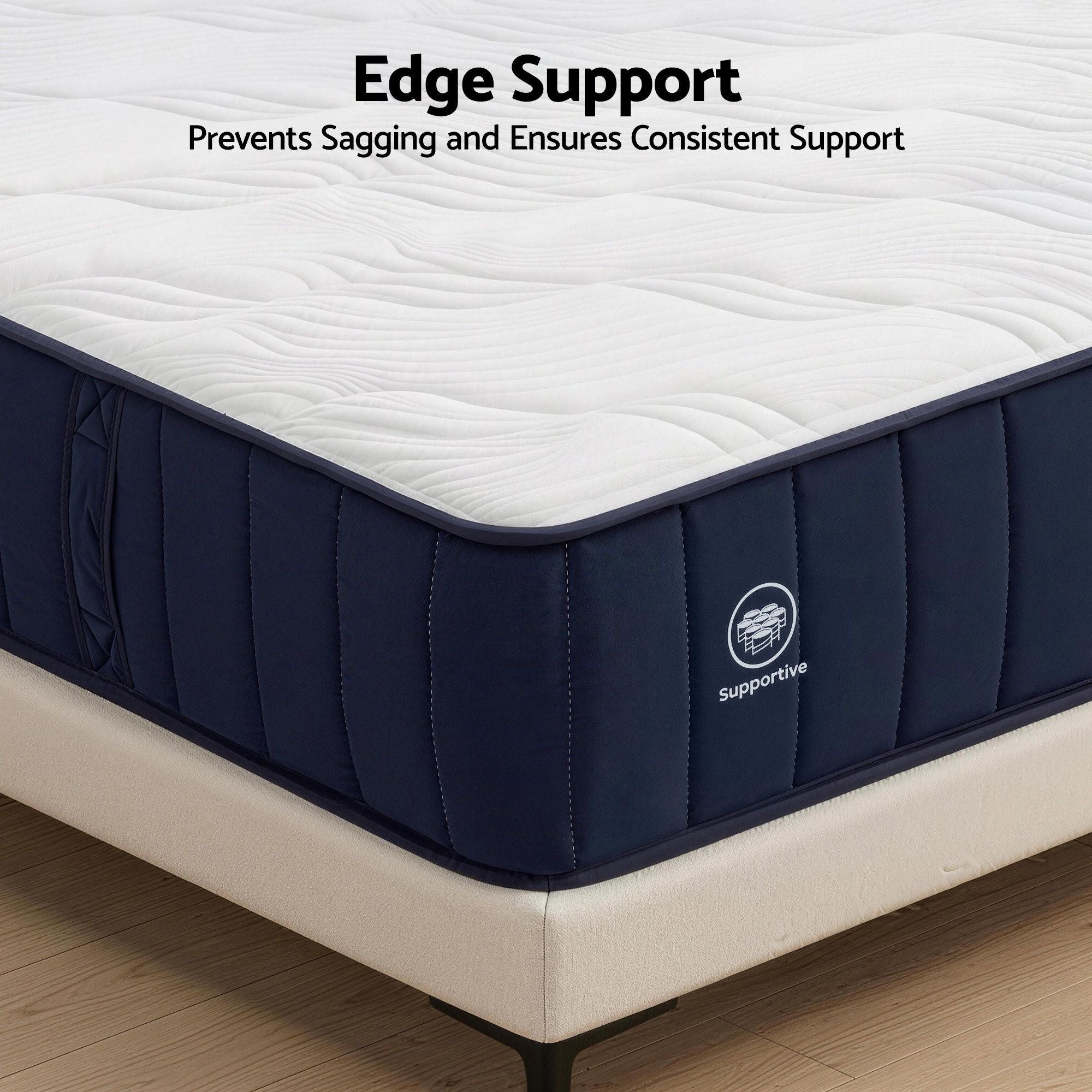 RoomSense Single Mattress, 26cm Orthopedic Firm Mattress for Back Pain Relief, Pocket Spring Hybrid Mattress King Size