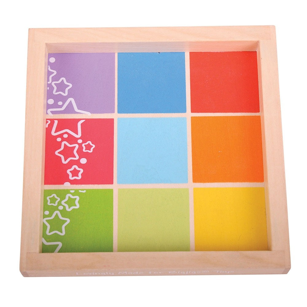 Bigjigs Toys Wooden First Learning Blocks Colour, Number & Shape Toy