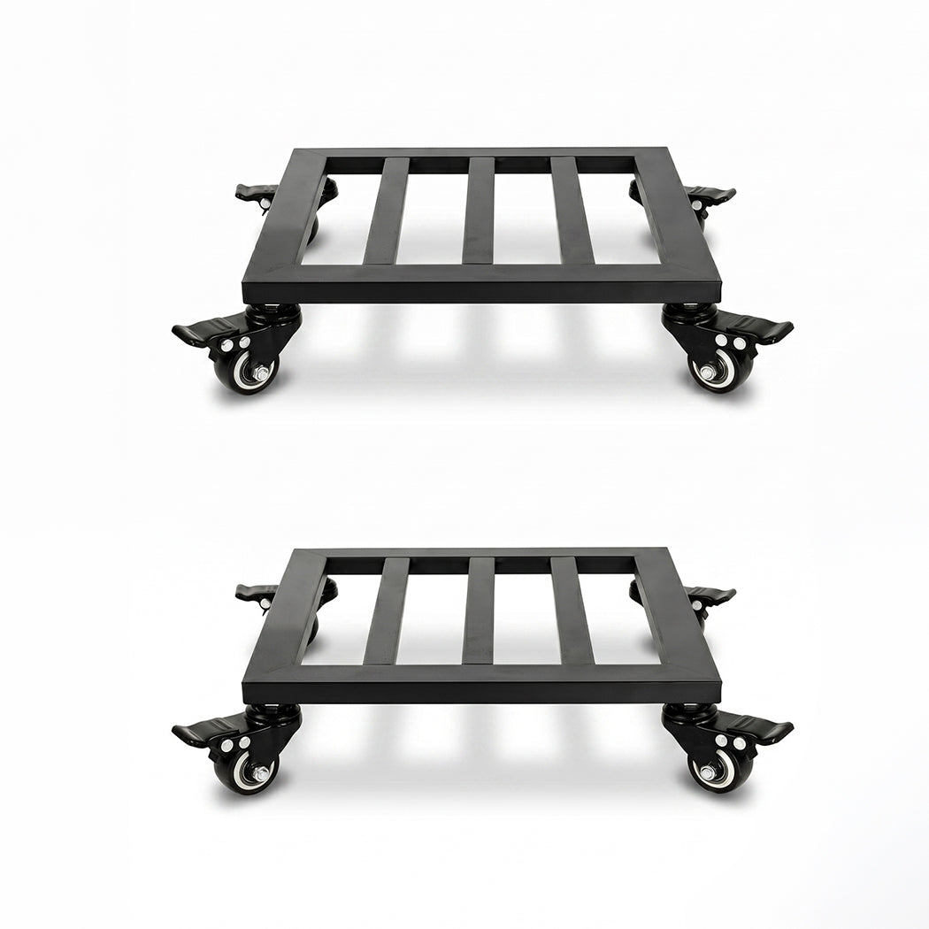 Toque Plant Pot Trolley Tray Stand Caddy with 360° Lockable Caster Wheels 2 Pcs-2061251871657562112