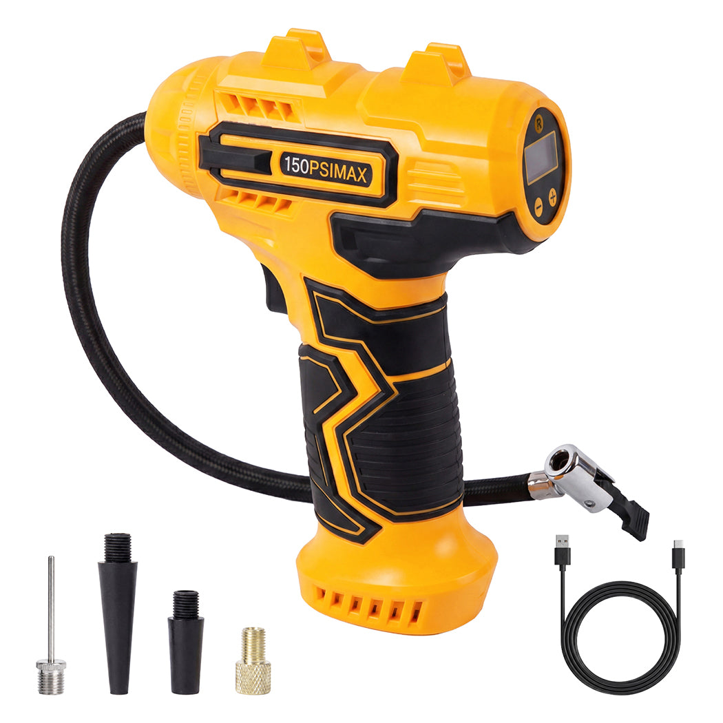 Traderight Cordless Tyre Inflator Air Car Compressor Pump LCD Digital Handheld-2061251869904343040